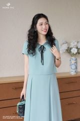 Áo croptop xanh cổ nơ SM921