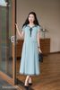 Áo croptop xanh cổ nơ SM921