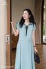 Áo croptop xanh cổ nơ SM921