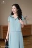 Áo croptop xanh cổ nơ SM921