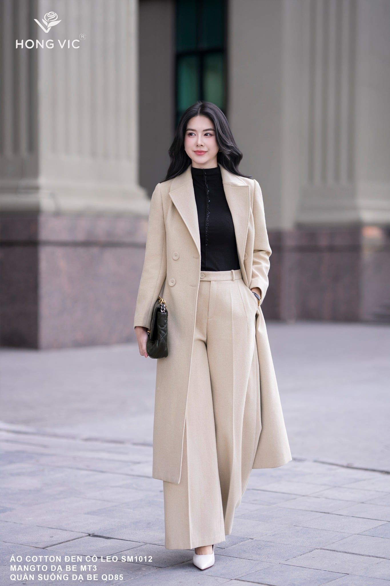 Quần suông dạ be QD85