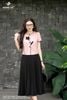 Áo ký giả hồng lé đen SM1074