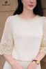 Áo croptop kem tay phối ren SM972