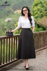 Zuýp đen xòe dây hoa tuyết CV553