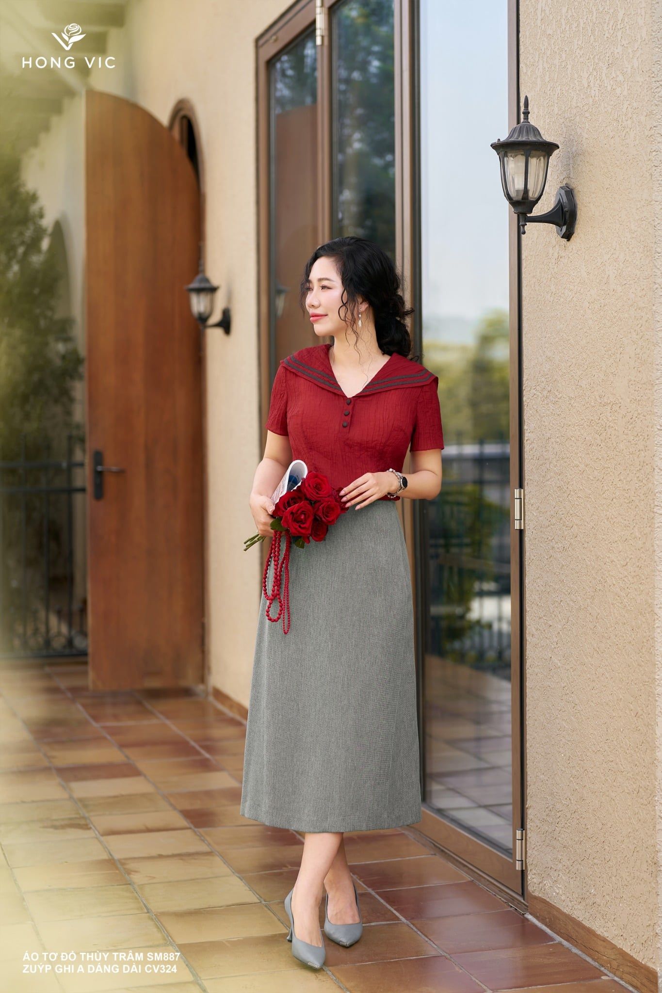 Zuýp ghi A dáng dài CV324