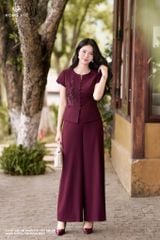 Quần suông tím rượu QD91