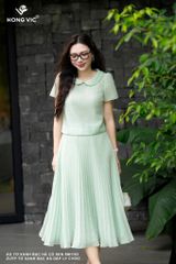 Zuýp tơ xanh bạc hà dập ly CV593