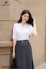 Áo sơ mi trắng cổ thêu SM927