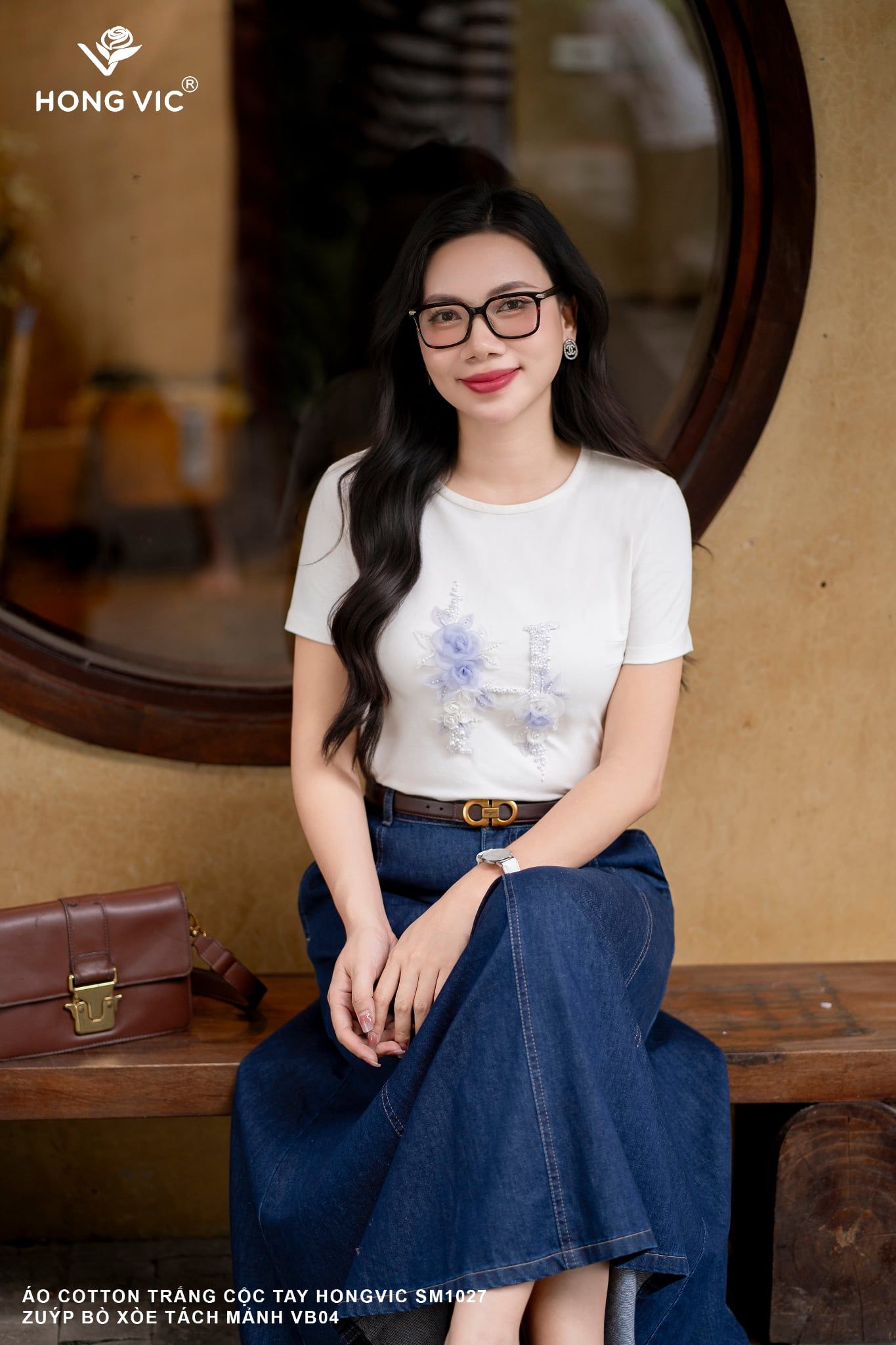 Áo cotton trắng cộc tay Hongvic SM1027