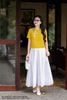 Áo croptop linen vàng SM1084