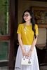 Áo croptop linen vàng SM1084