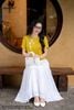 Áo croptop linen vàng SM1084