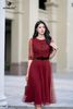 Đầm lưới chấm bi đỏ DL1042