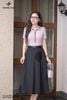 Áo cotton tím cúc bọc SM867