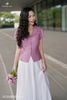 Áo ký giả linen tím SM929