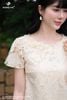Áo ren kem thêu hoa hồng SM1088