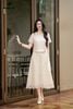 Áo croptop linen kem SM1084