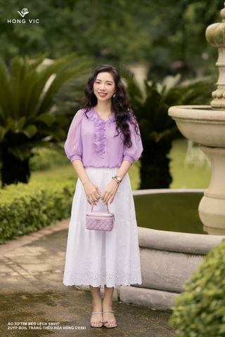 Zuýp boil trắng thêu hoa hồng CV491