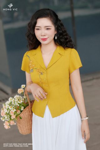 Áo ký giả vàng thục khuê SM929