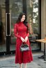 Đầm ren đỏ cổ leo DL1084