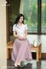Áo ký giả trắng hai hàng cúc SM1035