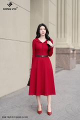 Đầm thun đỏ diana DL1093