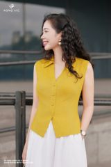 Áo gile vàng cổ V SM930