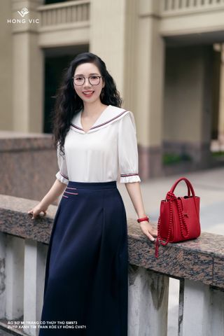 Áo sơ mi trắng cổ thủy thủ SM973