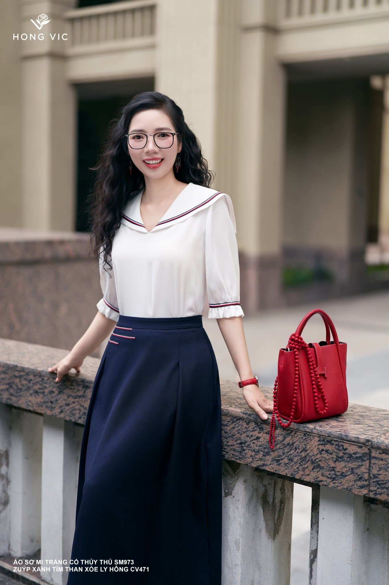 Áo sơ mi trắng cổ thủy thủ SM973