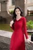 Đầm thun đỏ diana DL1093