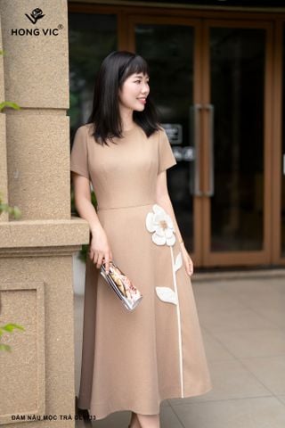 Đầm nâu mộc trà DL1133