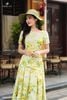 Đầm hoa hồng juliet cộc tay DL658