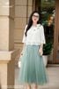 Áo trắng thêu hoa gấu SM990