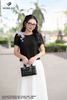 Áo croptop đen hoa thanh anh SM699