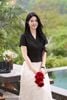 Zuýp lưới kem thêu hoa CV558