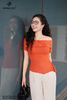 Áo cotton cam lệch vai SM909