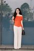 Áo cotton cam lệch vai SM909
