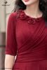 Đầm thun đỏ ruby ly úp DL887