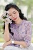 Áo sơ mi hoa nhí tím Ngọc Liên SM979