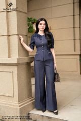 Quần suông bò tím than QD82