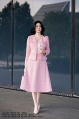 Vest dạ hồng vân ngang AV231