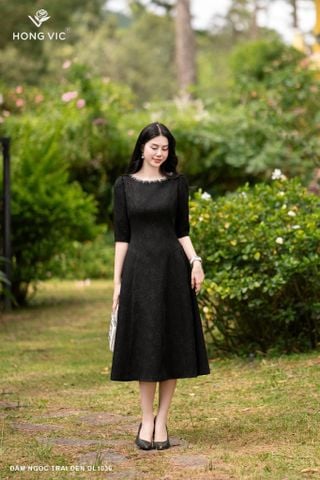 Đầm ngọc trai đen DL1036