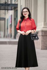 Áo sơ mi đỏ ngọc trai SM824