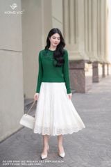 Zuýp tơ kem thêu gấu CV511