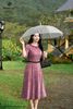Đầm nhung hồng đỗ DL1051