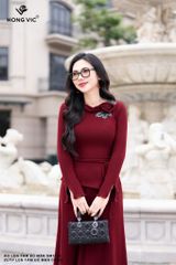 Áo len tăm đỏ đậm SM1018