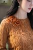 Áo cardigan nâu đậm đính hoa AL33