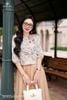 Áo ký giả hoa hồng socola SM1005