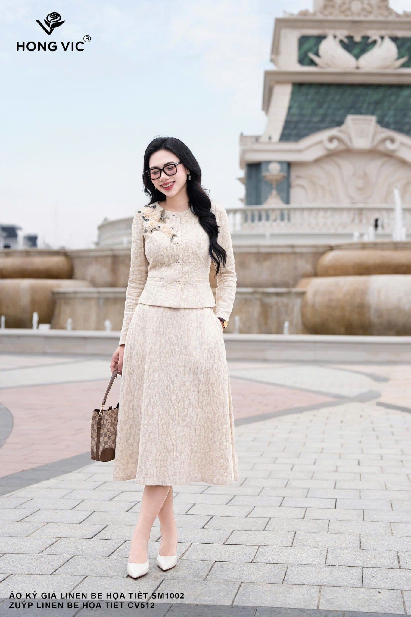 Zuýp linen be họa tiết CV512