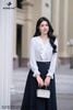 Áo sơ mi trắng cổ bèo dập ly SM1023